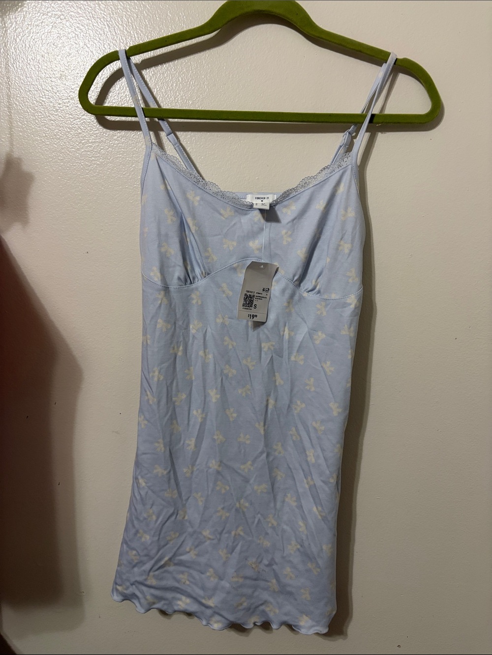Forever 21 Light Blue Floral Slip Dress